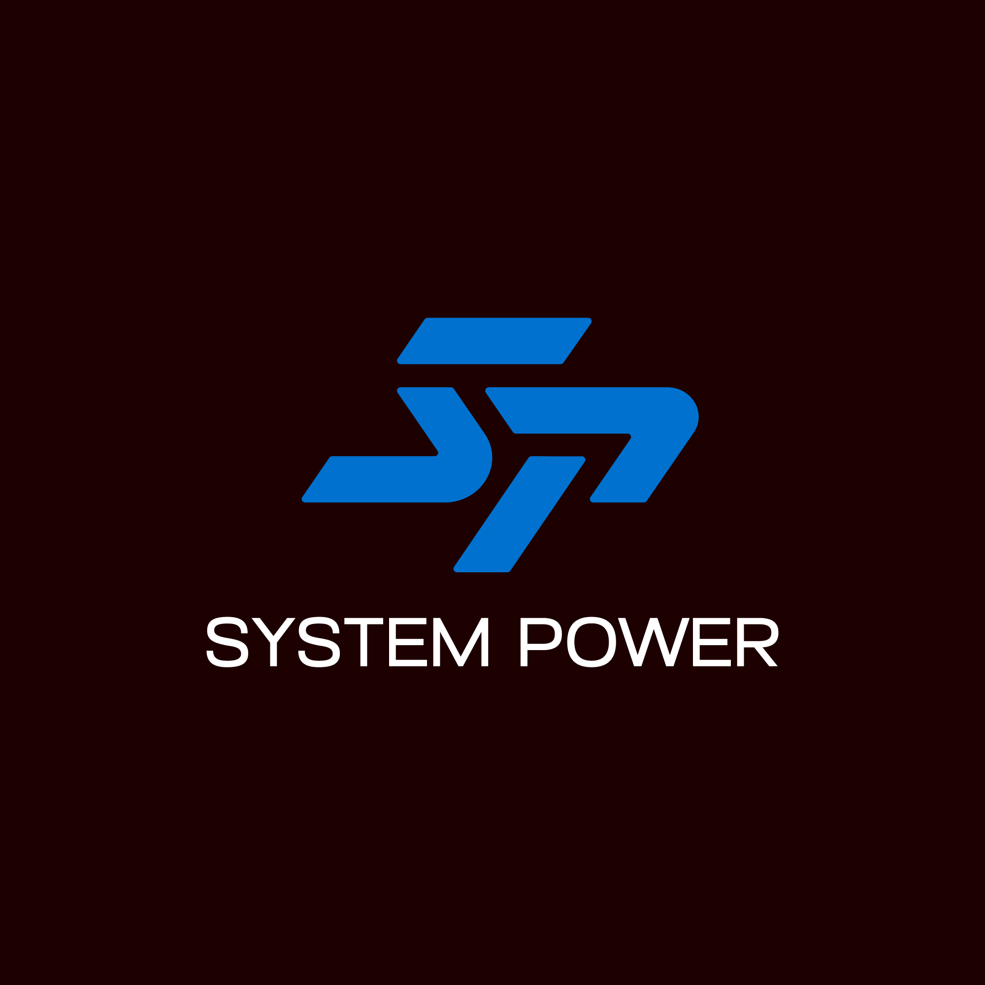 System Power - Синий вертикальный