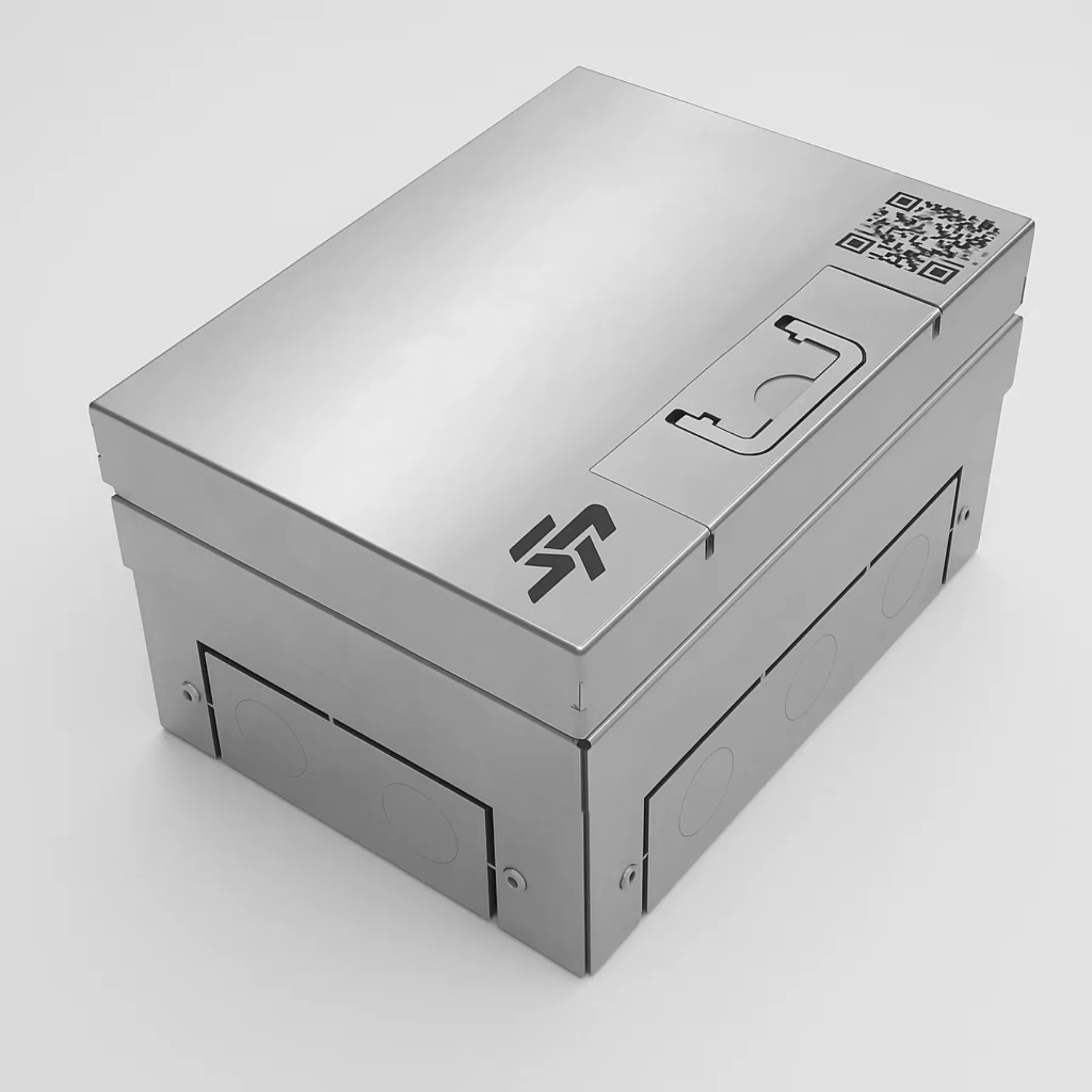 Напольный лючок на 4 модуля (2 розетки 45x45) IP54 SP01-0104 System Power