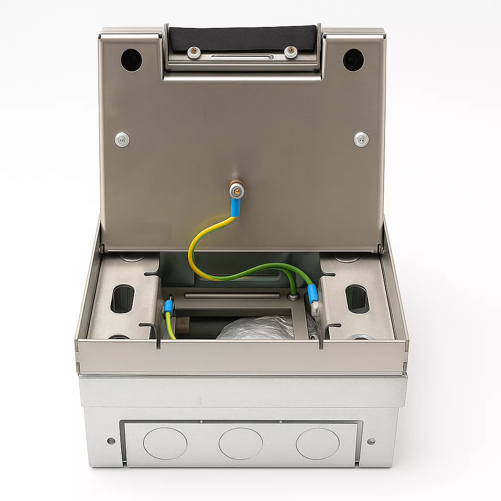 Напольный лючок на 4 модуля (2 розетки 45x45) IP54 System Power SP01-0104