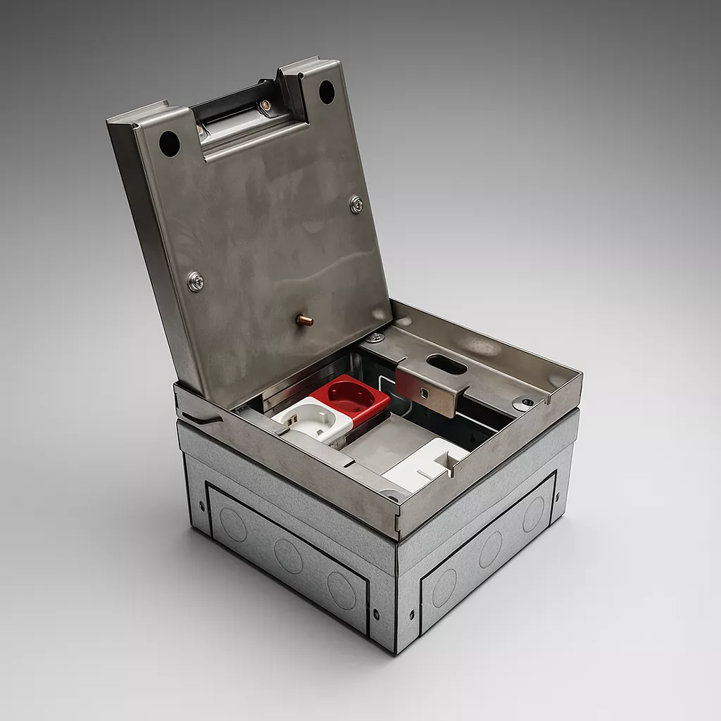 Напольный лючок на 8 модулей (4 розетки 45x45) IP54 System Power SP01-0108