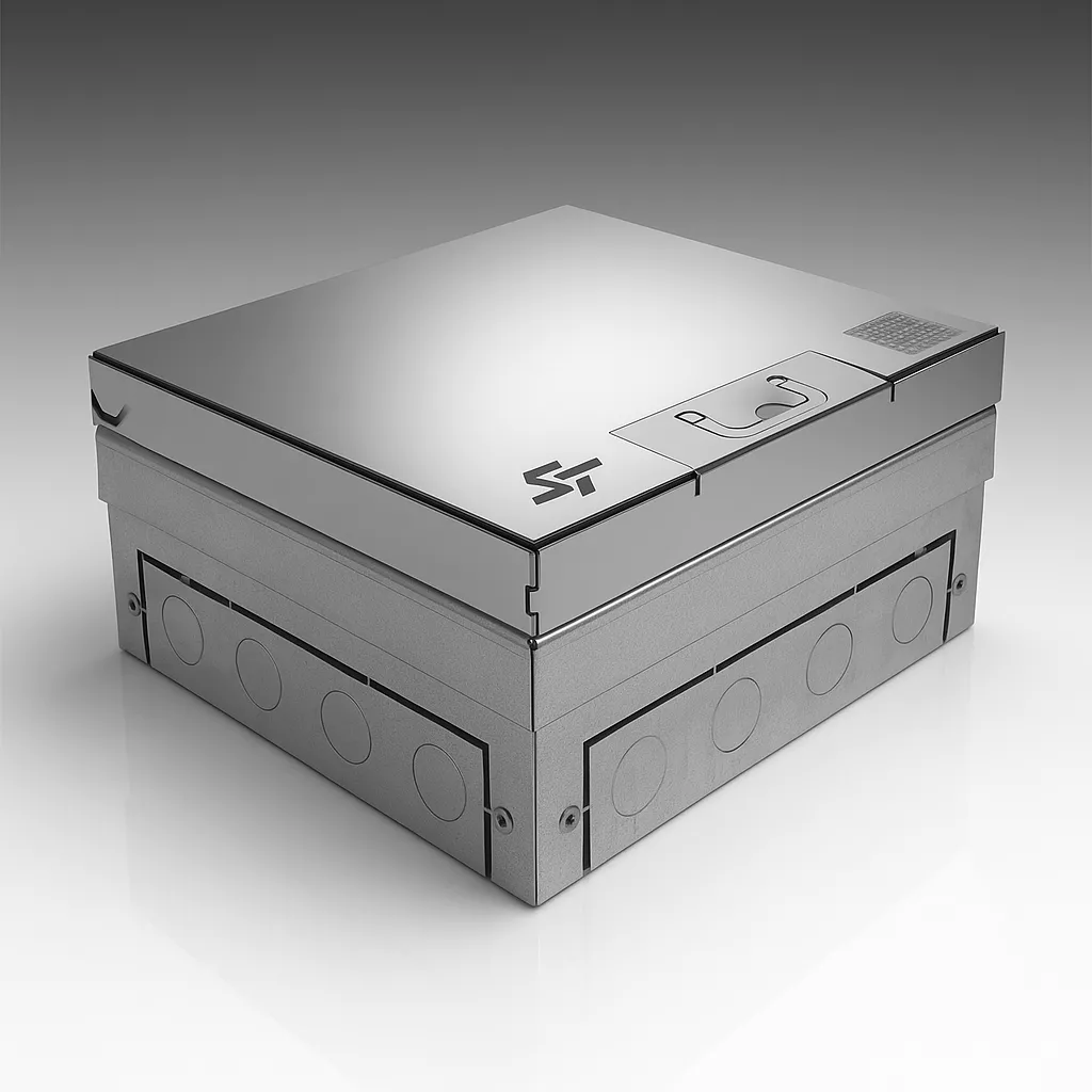 Напольный лючок на 16 модулей (8 розеток 45x45) IP54 SP01-0116 System Power