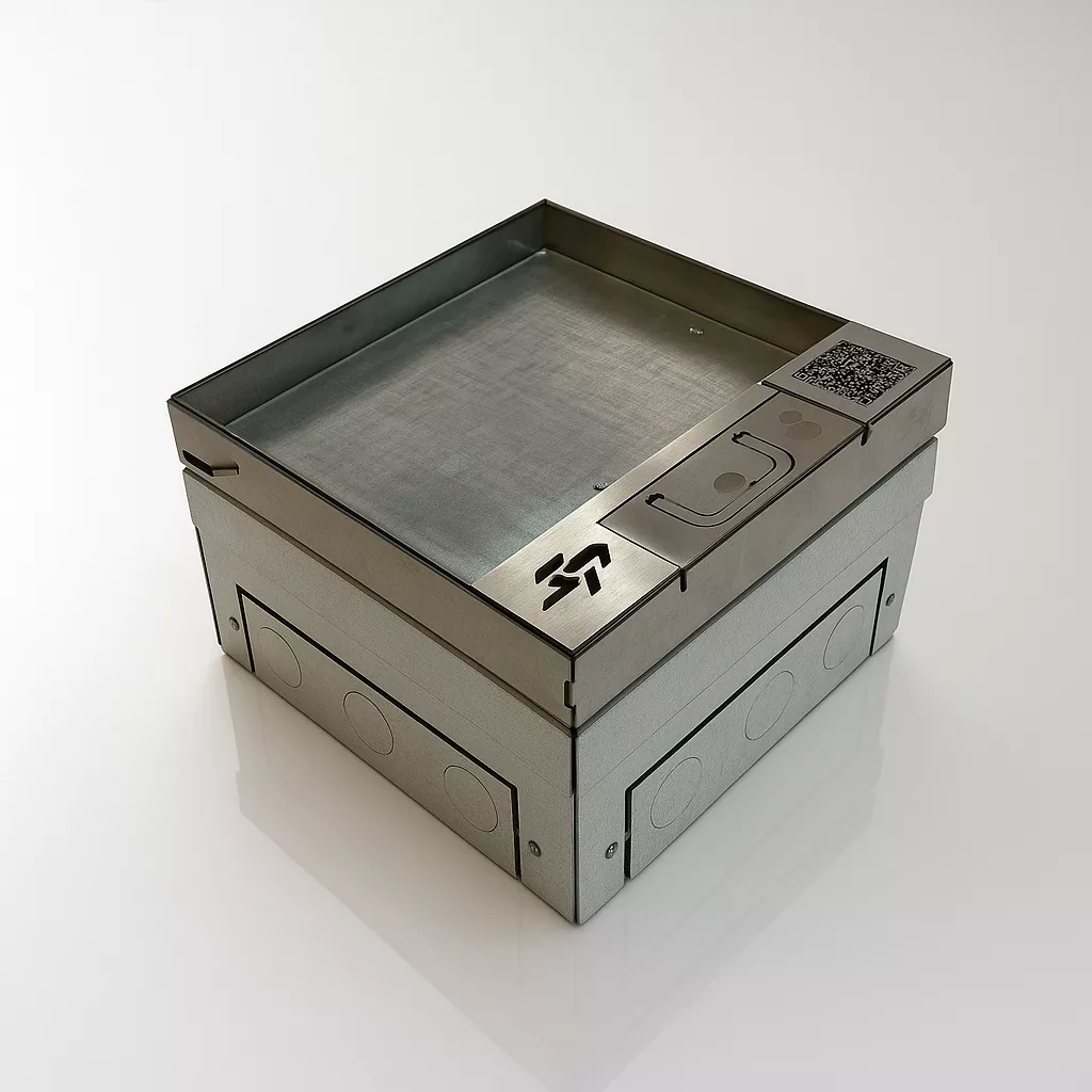 Напольный лючок-невидимка на 8 модулей (4 розетки 45x45) IP54 SP01-0208 System Power