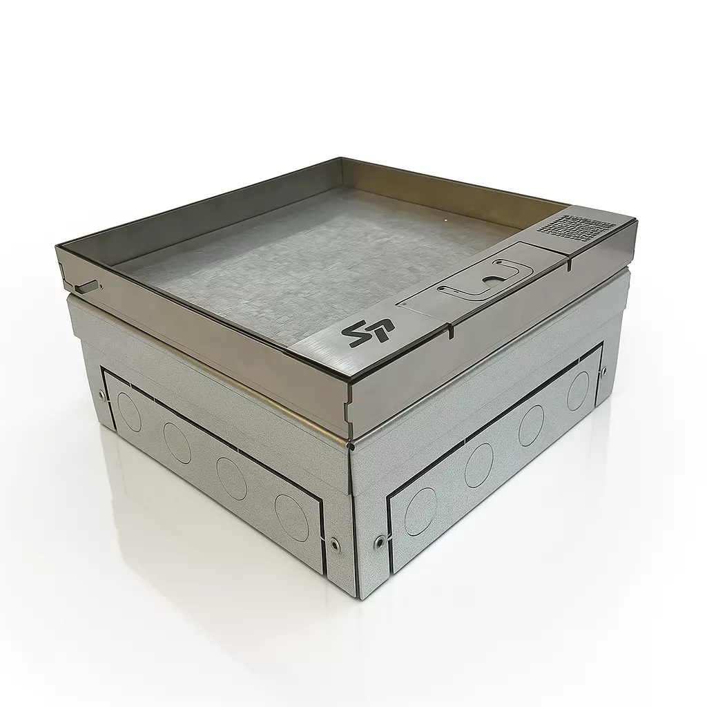 Напольный лючок-невидимка на 16 модулей (8 розеток 45x45) IP54 SP01-0216 System Power