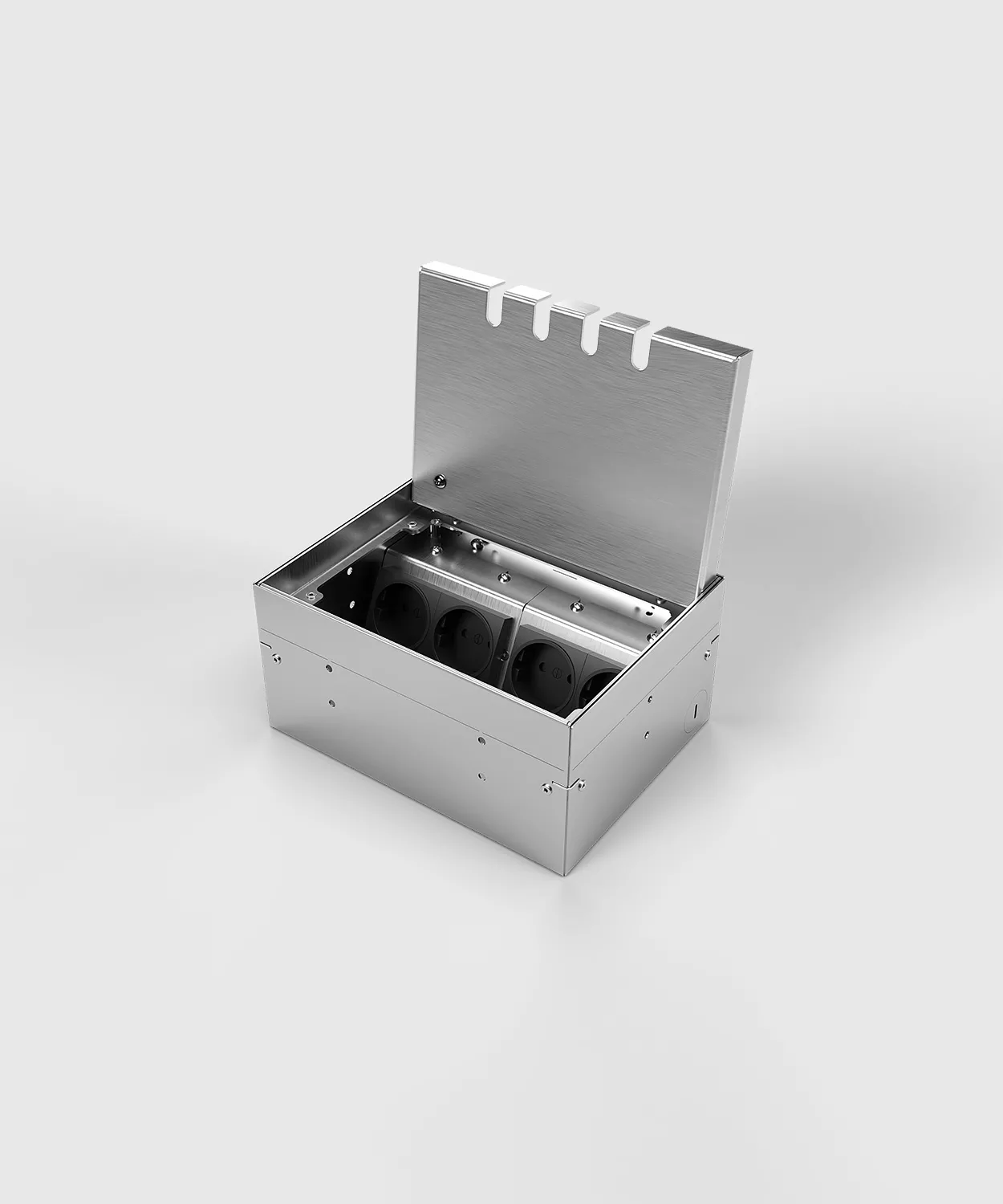 Лючок в пол на 8 модулей (4 розетки 45x45) IP54 System Power SP01-0308